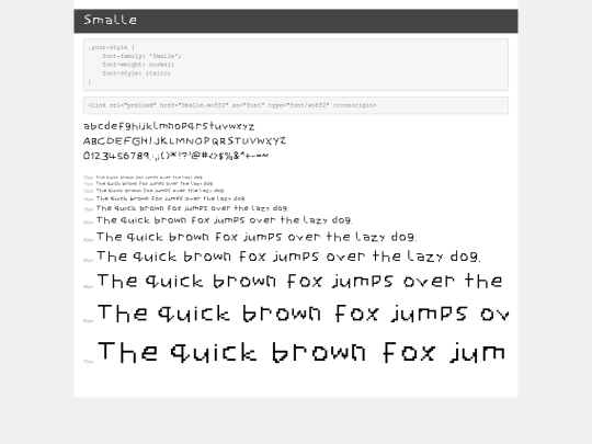 backgrounds/fonts/smalle/demo screenshot
