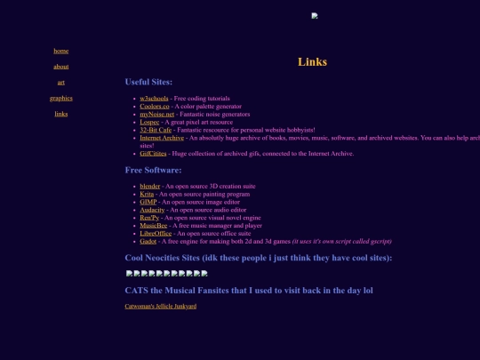 links screenshot