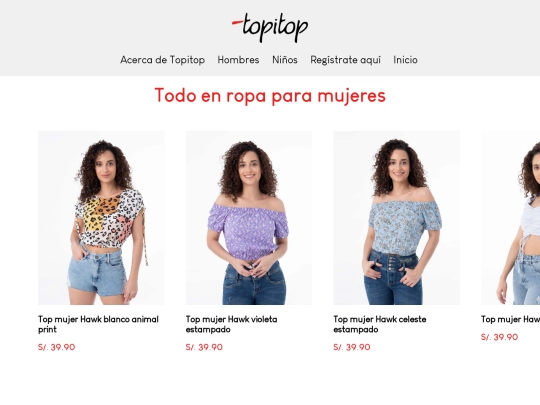 Topitop.pe/Mujeres screenshot