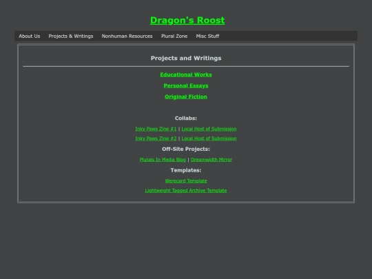 projects screenshot