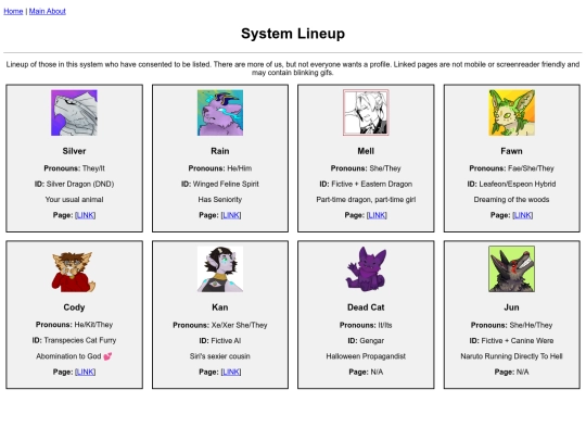 syspages/lineup screenshot
