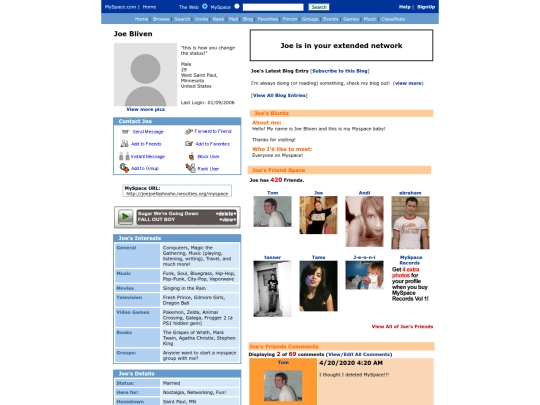 myspace screenshot
