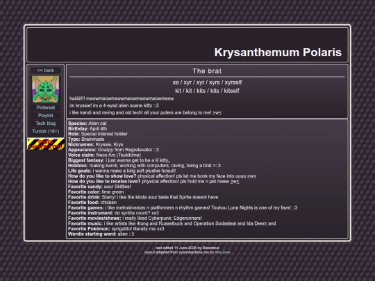 pages/krys screenshot