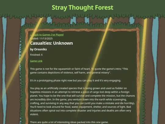 gamesiveplayed/casualtiesunknown screenshot