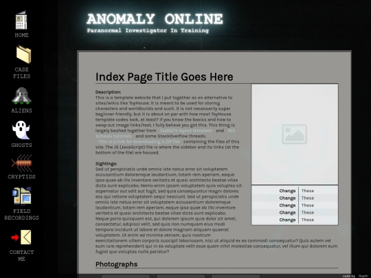 aliens/species/wikibase screenshot