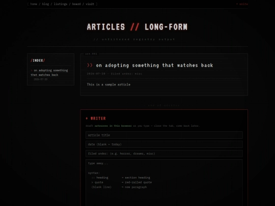 articles screenshot