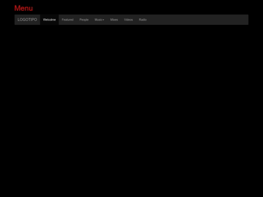 html/menu screenshot