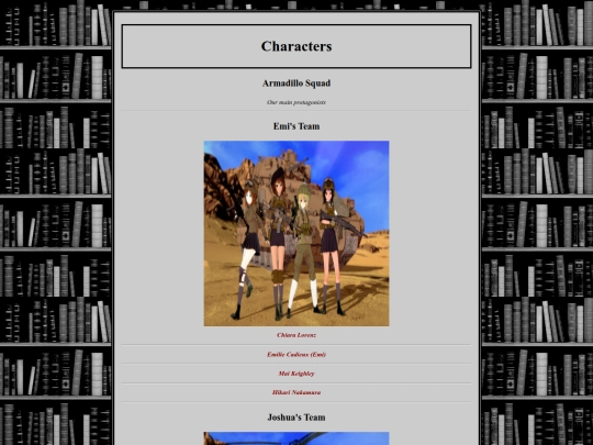 stories/characters screenshot