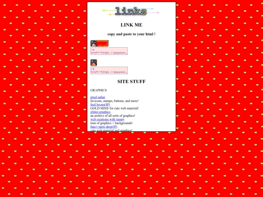 links screenshot