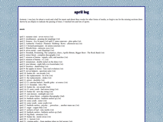 log/april screenshot