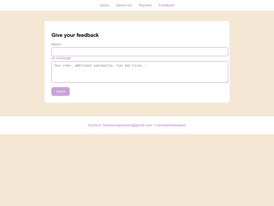 feedback screenshot