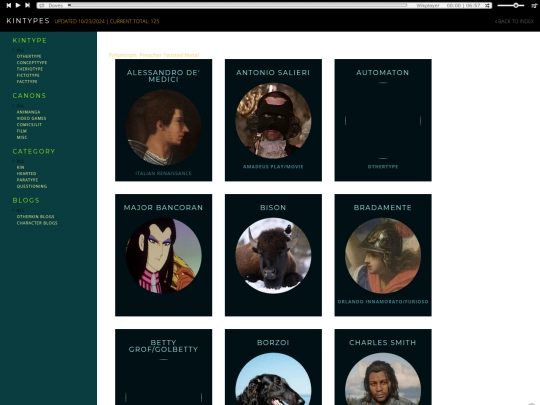 Kintypes/kintypes screenshot