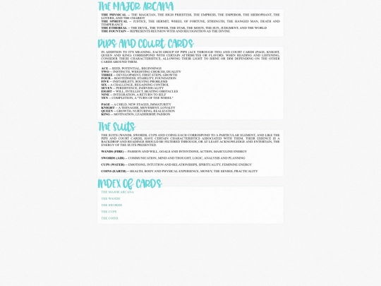 tarotindex screenshot