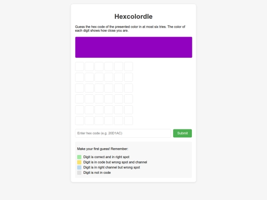 hexcolordle screenshot