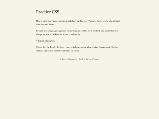 Burrow Whispers/Winter Stories/practice-css screenshot
