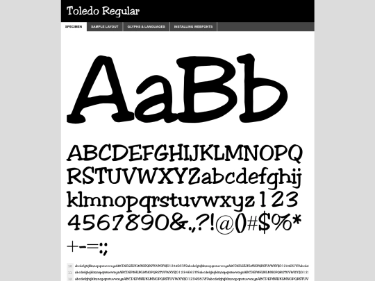 PocketMuuMuu/fonts/Toledo/toledo_regular-demo screenshot