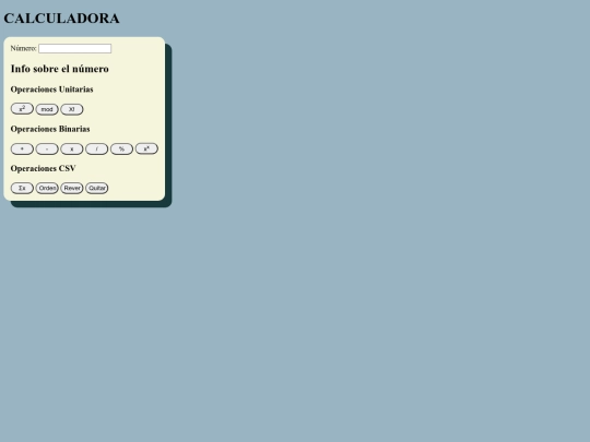 Calculadora screenshot