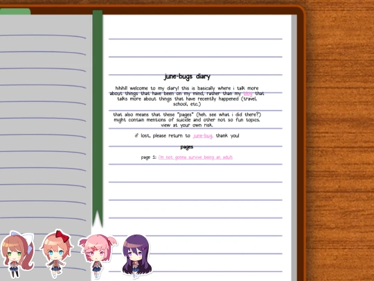 diary screenshot