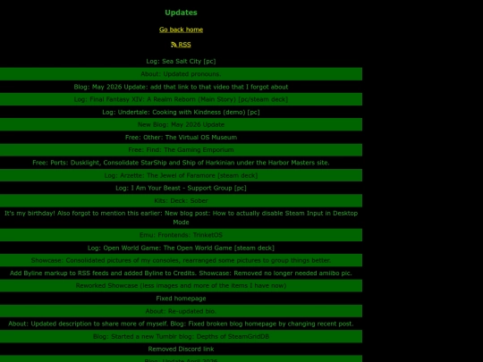 updates screenshot
