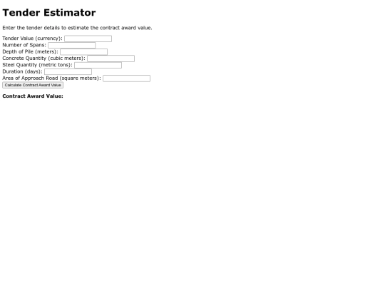 bridge-estimator screenshot