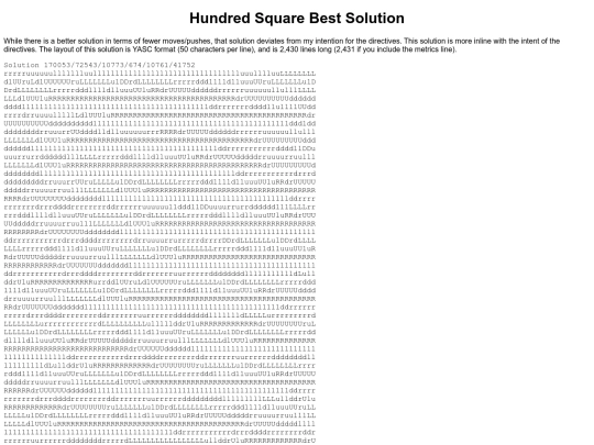 Sokoban/Hundred/SolutionYASC screenshot
