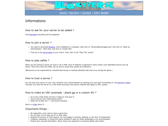 info screenshot