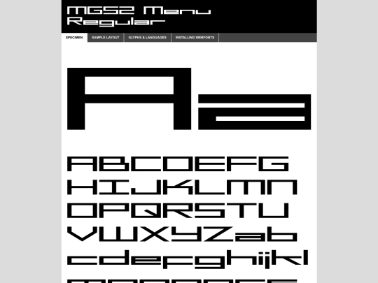 webfont/mgs2menu-demo screenshot