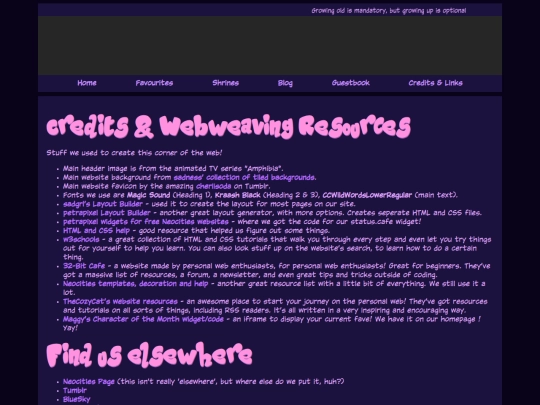 links screenshot