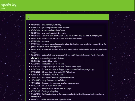 updates screenshot