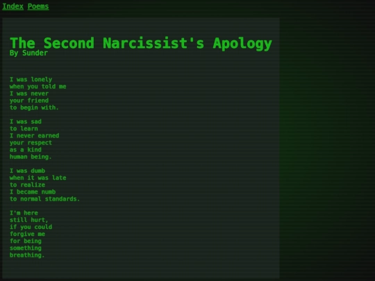 Poems/secondNarc screenshot