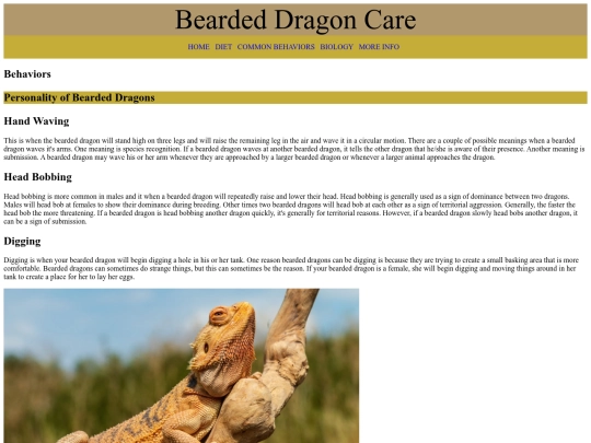 behaviors screenshot