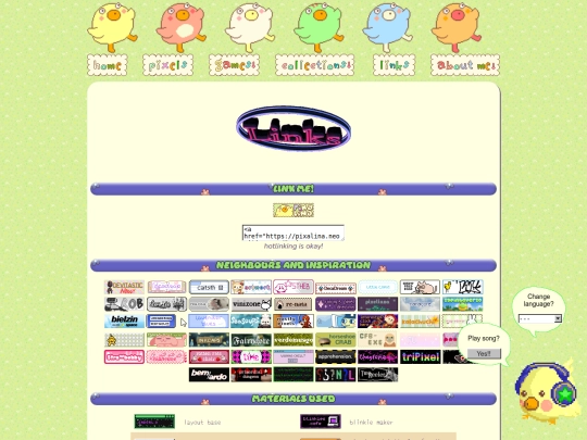 links screenshot