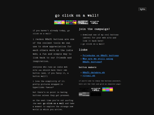 campaigns/go-click-on-a-wall screenshot