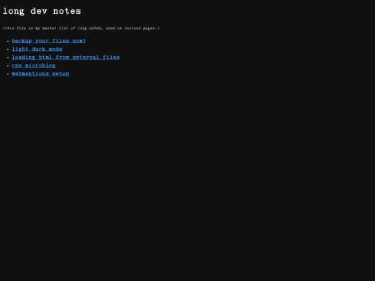 dev/long screenshot