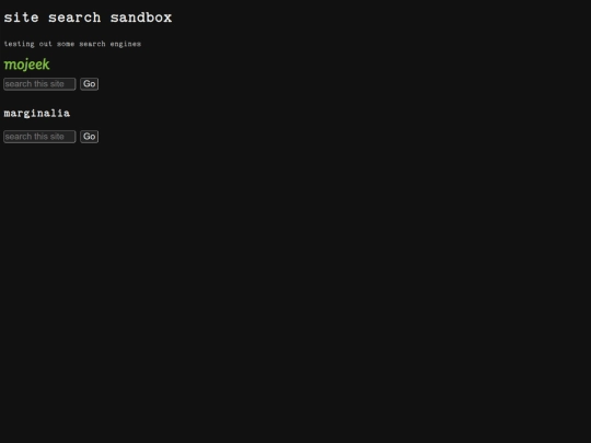 dev/sandbox/searchoptions screenshot