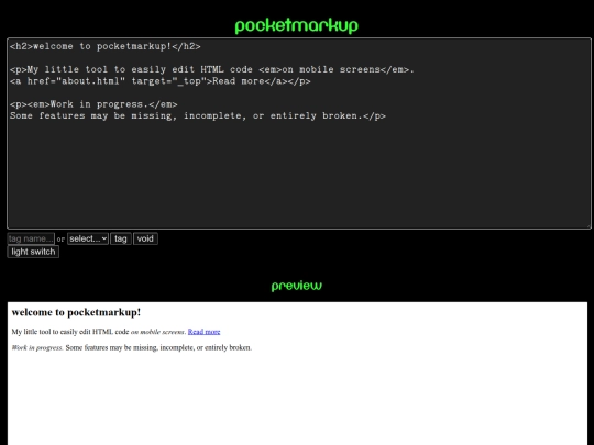 pocketmarkup screenshot