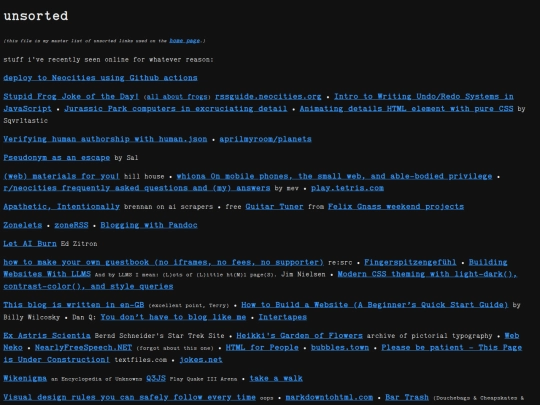 unsorted screenshot