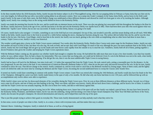 Achievements/2010s/Justify2018TripleCrown screenshot