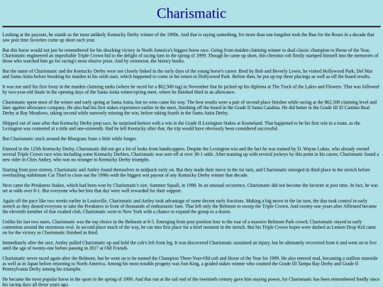 Horses/C/Charismatic screenshot