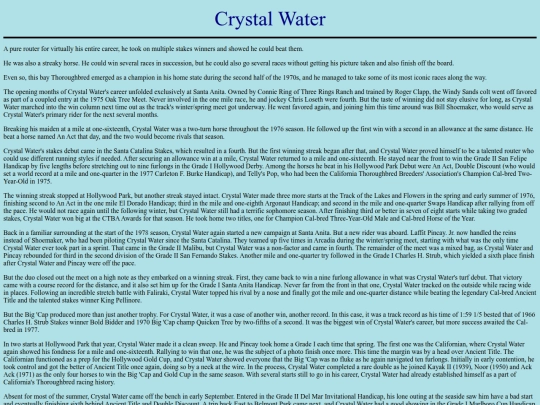Horses/C/CrystalWater screenshot