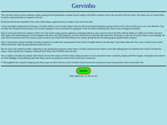 Horses/G/Gervinho screenshot