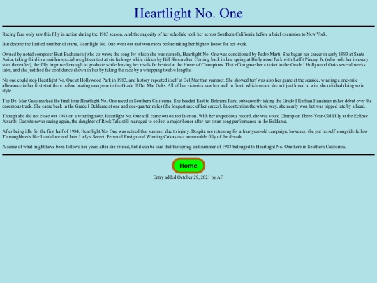 Horses/H/HeartlightNoOne screenshot