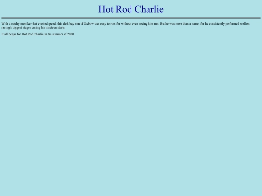 Horses/H/HotRodCharlie screenshot