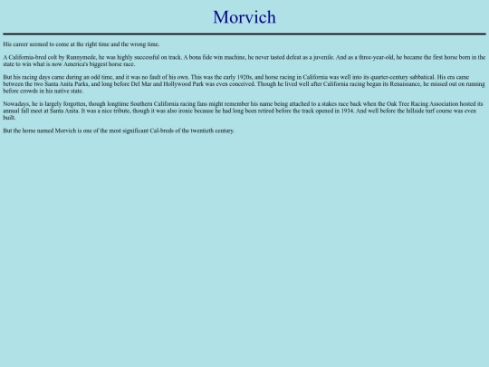 Horses/M/Morvich screenshot