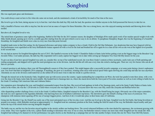 Horses/S/Songbird screenshot