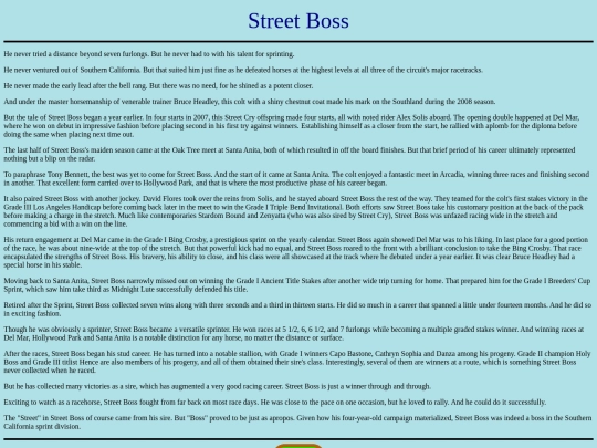 Horses/S/StreetBoss screenshot