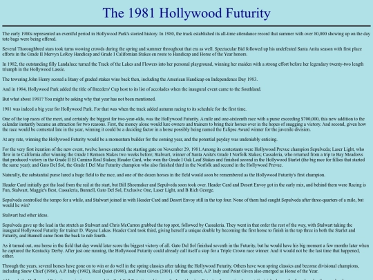 Races/1980s/1981HollywoodFuturity screenshot
