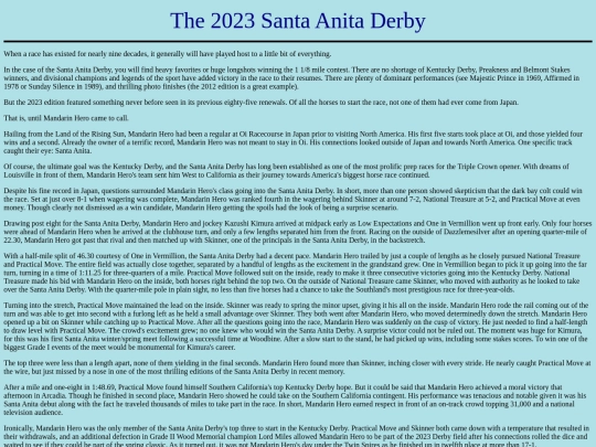Races/2020s/2023SantaAnitaDerby screenshot