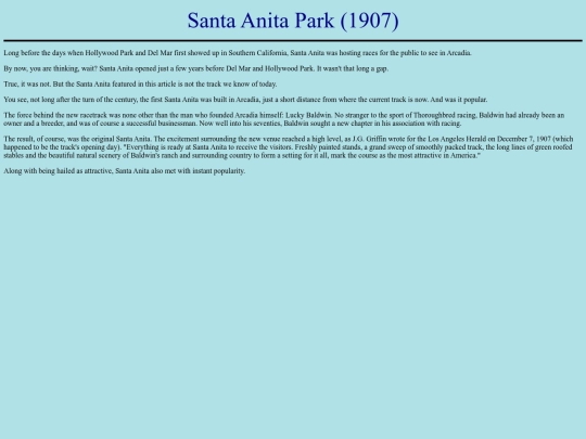 Racetracks/SantaAnita1907 screenshot