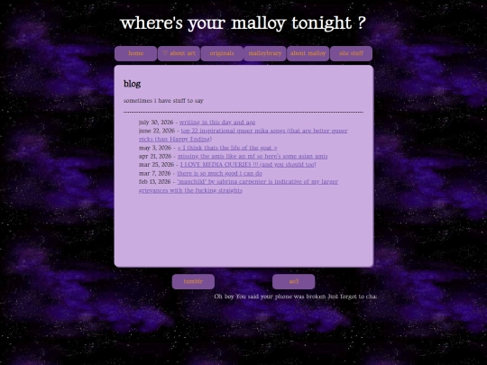 blog screenshot